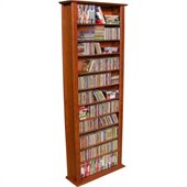 Venture Horizon 76-Inch Tall CD DVD Wall Rack Media Storage, Available in Multiple Finishes