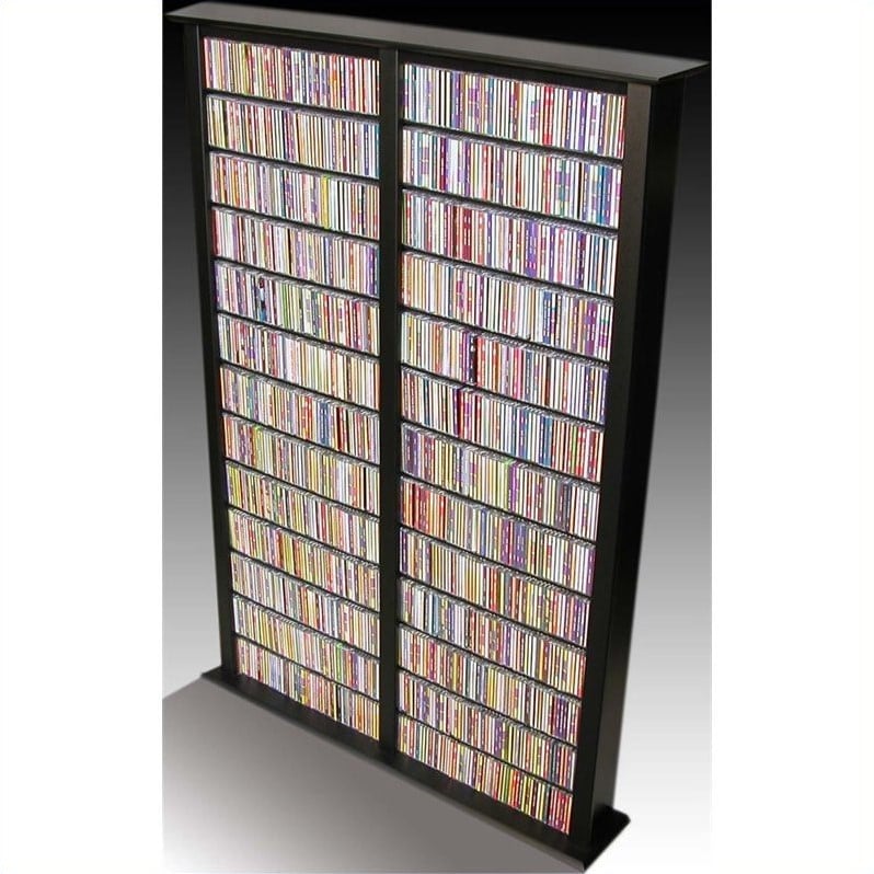 Venture Horizon Double 76 Tall Cd Dvd Wall Rack Media Storage Ebay