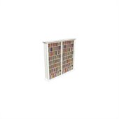 Venture Horizon Double 50-Inch CD DVD Wall Rack Media Storage, Shown in White Finish