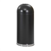 Safco Black Open Top Dome Receptacle