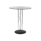 Eurostyle Taby Bar Table with 36 Inch Top and Black Base