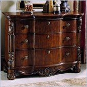 Pulaski Edwardian 3 Drawer Bachelor's Chest in Rich Dark Wood Finish