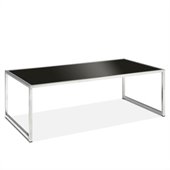 Avenue Six Yield Black Glass Top Coffee Table