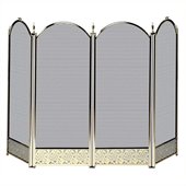 Uniflame 4 Fold Polished Brass Screen