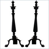 Uniflame Large Black Urn Nipple Andirons