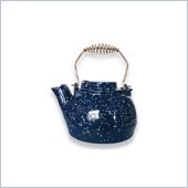 Uniflame 2.5 Quart Porcelain Coated Kettle  Blue With White Speckles