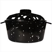 Uniflame Black with White Speckles Porcelain Coated Lattice Top Steamer