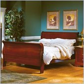 Homelegance Dijon Solid Hardwood Sleigh Bed in Cherry Finish