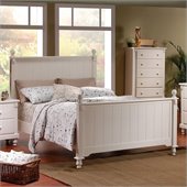 Homelegance Pottery Panel Bed in White Finish
