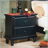 Homelegance Pottery Black Nightstand