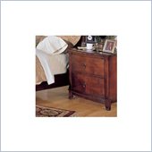 Homelegance Avalon 2 Drawer Nightstand with Bow Front