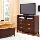 Wynwood Henley 6 Drawer Media Chest in Russet Brown Cherry Finish