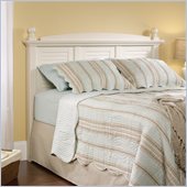 Harbor View Full / Queen Headboard with Antiqued White Finish
