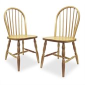 Winsome Windsor Dining Wood Side Chairs in Natural Finish (Set of 2)