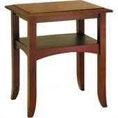 Winsome Pine Wood End Table in Antique Walnut
