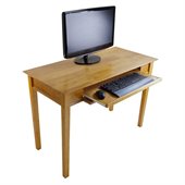 Winsome Metro Studio Solid Wood Writing Desk in Honey Pine