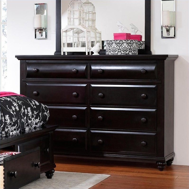 Farnsworth 8 Drawer Dresser in Inky Black Stain