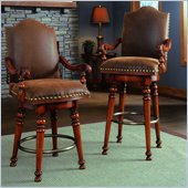 Hooker Furniture Waverly Place Upholstered Bar Stool in Cherry