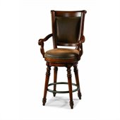 Hooker Furniture Waverly Place Swivel Bar Stool in Cherry