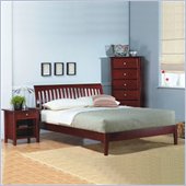 Modus Newport Cordovan Wood Platform Bed 3 Piece Bedroom Set
