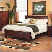 Modus Canyon Tropical Mahogany Low Profile Panel Bed in Saddle Brown