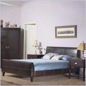 Modus Torino Upholstered Platform Bed in Chocolate Leatherette