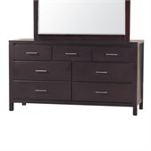 Modus Nevis 7 Drawer Double Dresser in Espresso