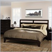 Lifestyle Solutions Dominique Modern Platform Bed in Cappuccino Finish