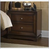Lifestyle Solutions Hampton 2 Drawer Night Stand in Antique Walnut