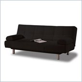 LifeStyle Solutions Casual Convertibles Aruba Futon Sofa in Black