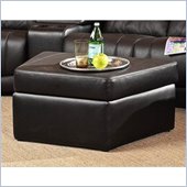 Coaster Furniture Theater Wedge Storage Ottoman in Black