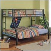 Powell Furniture Monster Bedroom Twin Over Full Metal Bunk Bed In Green Finish