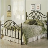 Fashion Bed Group Dynasty Metal Poster Bed in Autumn Brown Finish