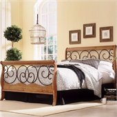 Fashion Bed Group Dunhill Sleigh Bed in Honey Oak with Autumn Brown Finish