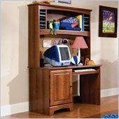 Standard City Park Wood Student Computer Desk with Hutch in Cherry 
