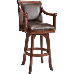 Hillsdale Palm Springs 30" Swivel Bar Stool in Medium Brown Cherry