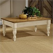 Hillsdale Wilshire Distressed Rectangular Cocktail Table in Antique White Finish