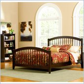 Atlantic Furniture Windsor Platform Bed with Matching Footboard in Antique Walnut