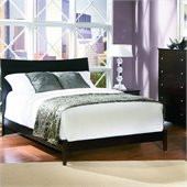 Atlantic Furniture Milano Platform Bed with Open Footrail in Espresso Finish