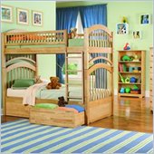 Atlantic Furniture Windsor Bunk Bed 2 Piece Bedroom Set with 2 Free Mattresses