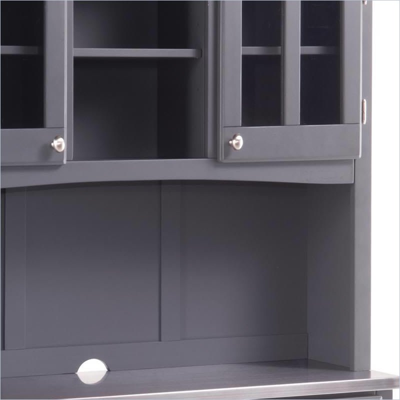 Home Styles of Large 2 Dr Hutch Gray Finish Buffet Tables & Sideboard