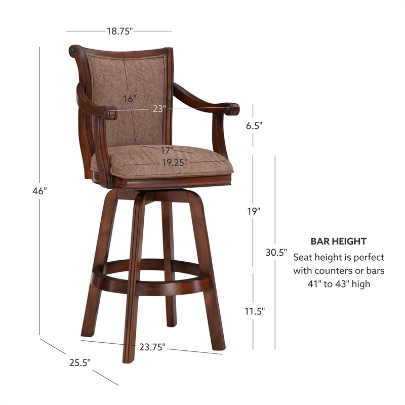 Linon Brandon Upholstered 30
