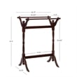 Linon Heirloom Solid Pine Wood Double Bar Blanket Rack in Cherry Stain