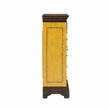 Linon Masterpiece Wood Hand Painted Jewelry Armoire in Antique Parchment Yellow