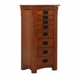 Linon Anna Lee Wood Jewelry Armoire 8 Drawers 2 Side Doors Gray Hardware in Oak