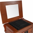 Linon Anna Lee Wood Jewelry Armoire 8 Drawers 2 Side Doors Gray Hardware in Oak