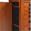 Linon Anna Lee Wood Jewelry Armoire 8 Drawers 2 Side Doors Gray Hardware in Oak