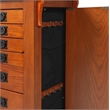 Linon Anna Lee Wood Jewelry Armoire 8 Drawers 2 Side Doors Gray Hardware in Oak