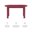 Linon Adirondack Sturdy Solid Acacia Wood Outdoor Coffee Table in Red Stain