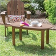 Linon Adirondack Solid Acacia Wood Outdoor Coffee Table in Acorn Brown Stain